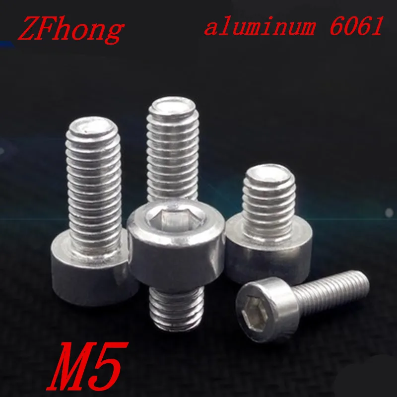 50 шт. DIN912 M5 * 8/10/12/16/20/25/30 алюминиевый сплав с шестигранной головкой|socket head cap screw|cap