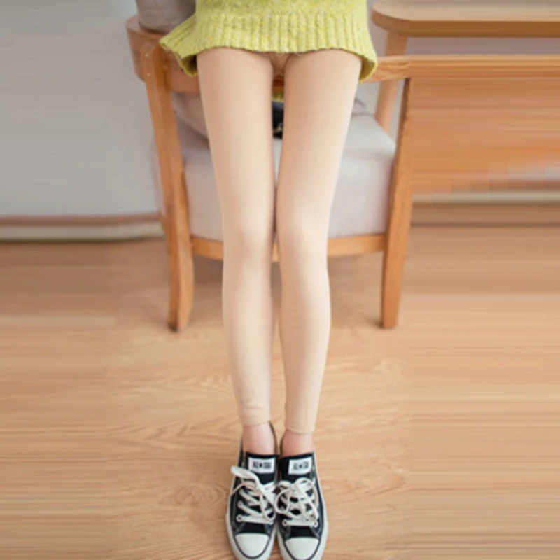 Высокое качество женские теплые леггинсы осенние модные плюс тонкие бархатные