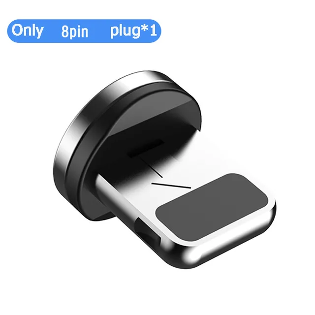only for iphone plug Магнитный кабель 90 градусов Micro Usb type C для iphone X XS зарядный провод Kabel для Xiaomi samsung A50 A80 S10 шнур зарядного устройства 1 м 2 м - Цвет: only for iphone plug