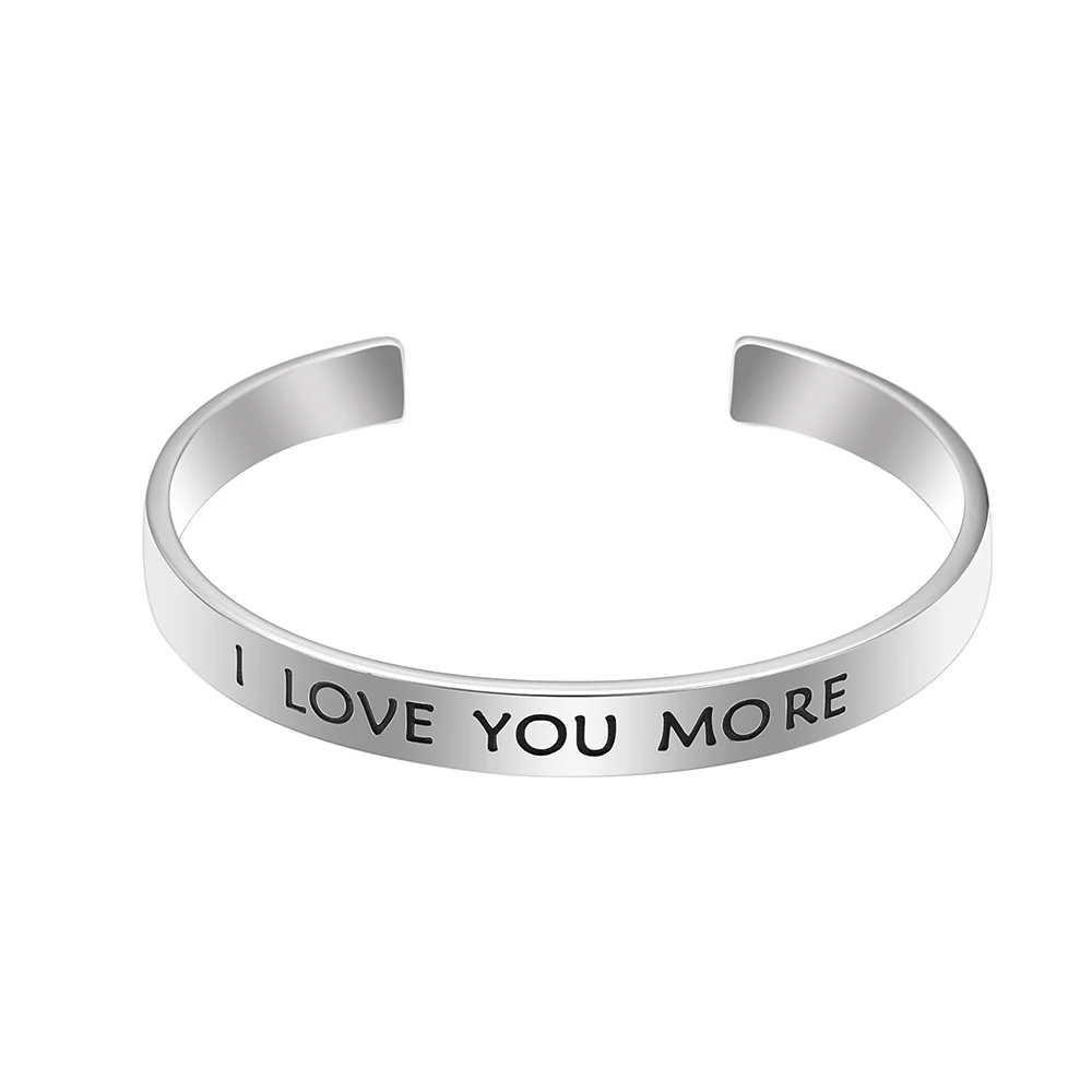 Браслет манжета женский из нержавеющей стали с гравировкой 55 мм|bracelets & bangles|stainless