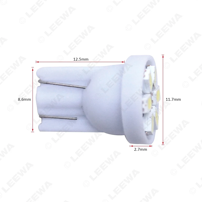 LEEWA 100 шт. мощность автомобиля Авто T10 W5W 194 168 6 SMD клиновидсветодиодный ные