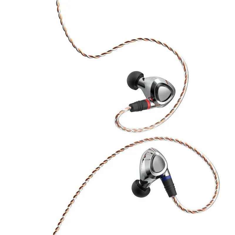 Гибридные наушники SHANLING ME500 с тройным драйвером вкладыши Hi Fi музыкой и съемным
