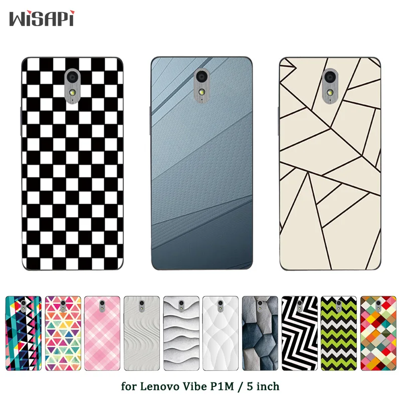 Чехол для Lenovo Vibe P1M с квадратным принтом мягкий чехол из ТПУ Для P1ma40 телефона P1 m 5 0