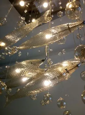 Простой современный бар гостиной освещение Ресторан LED летающая рыба отеля