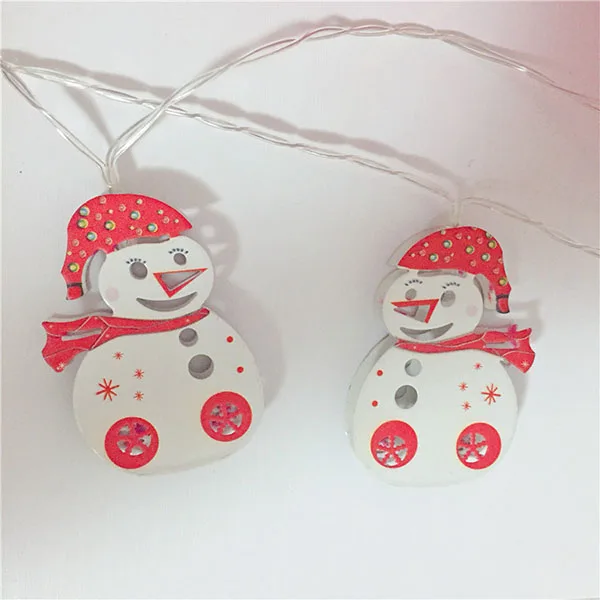 Snowman hat 2 м 10 Светодиодный светильник s Праздничный Рождественский Сказочный светильник снежинка снеговик Ангел Рождественская елка носки в форме дома рождественские украшения - Испускаемый цвет: Snowman hat