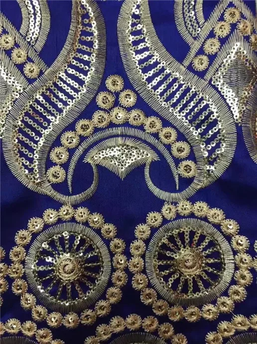 Белая африканская кружевная ткань 2017 с Черными Блестками/стандартная