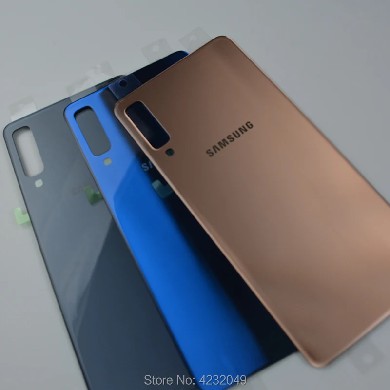 10 шт заднее стекло samsung Galaxy A7 крышка батареи A750 чехол A750F SM-A750 задняя дверь корпус стеклянная панель Замена
