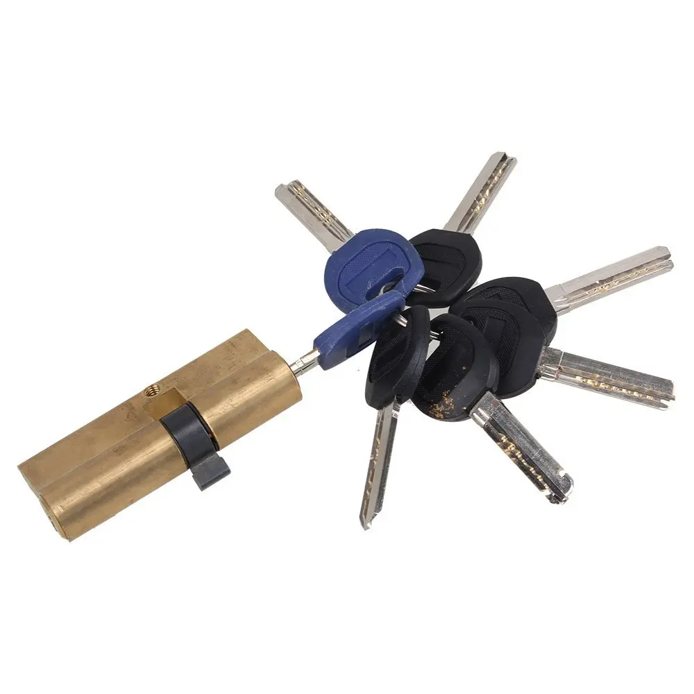 Евро профиль цилиндр 5 контактный замок латунная атласная никелевая отделка 75 мм