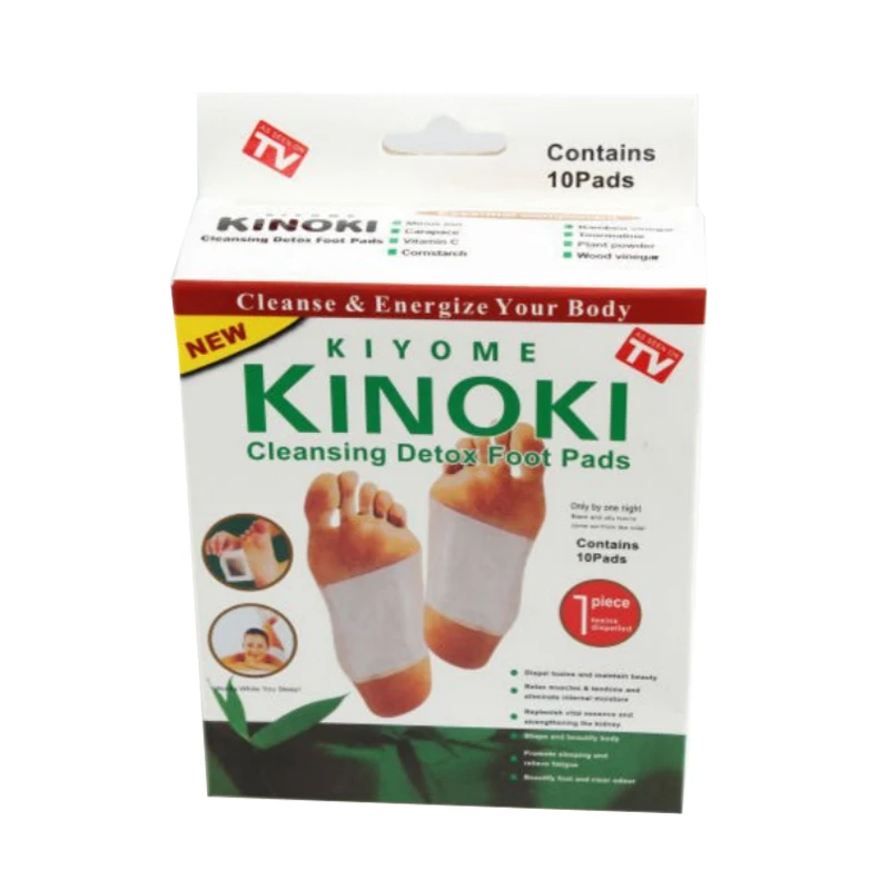 100 ⑤ кор. Kinoki Детокс Патчи для ног с розничной коробкой и клейкой колодки (10 шт.