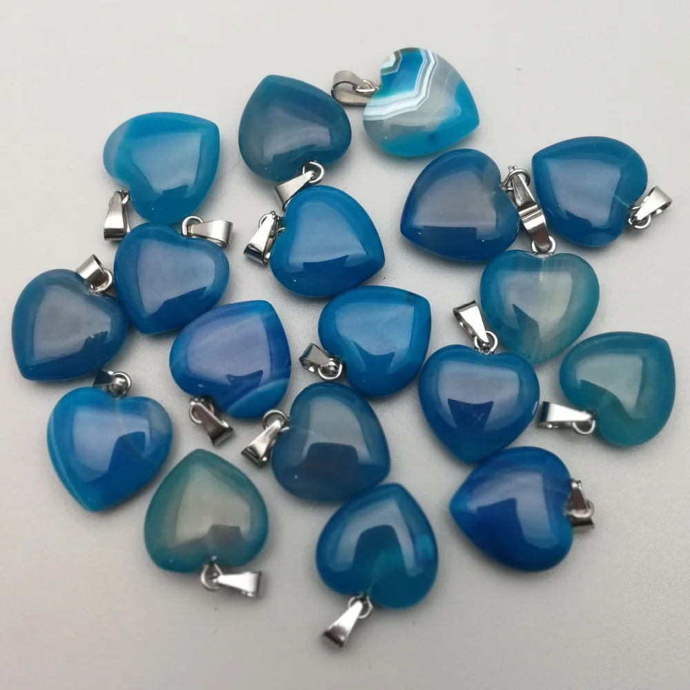 Модный натуральный синий полосатый оникс Камень Кулон талисман маленькие кулоны