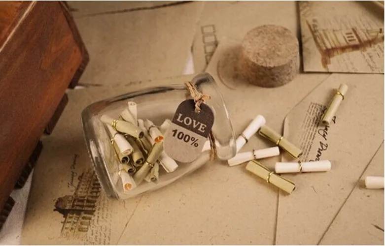 Бесплатная доставка 5 шт. симпатичная мини прозрачная пробка стеклянные бутылки