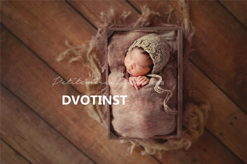 Dvotinst Newborn Baby Photography Props Wool Basket Background Round Blanket Mat Fotografia Accessory Studio Shooting Photo Prop | Детская