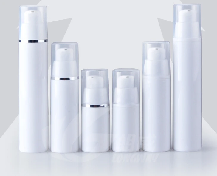 

15ml white airless vacuum pump lotion bottle with white cap