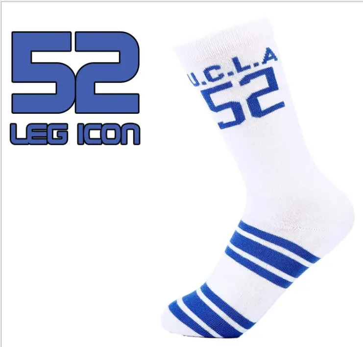 white No.52 socks Новое поступление Chicago Jordon Number 23,52 мужские и женские баскетбольные Элитные махровые хлопковые носки белые, черные, красные - Цвет: white No.52 socks