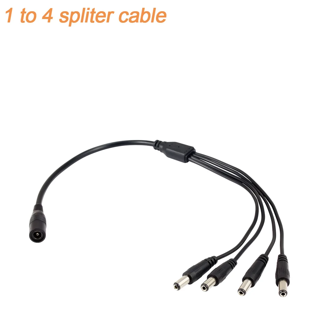 1 to 4 spliter cable DIY 4CH 8CH 16CH DVR рекордер наружная камера система безопасности комплект 2000TVL ИК всепогодный Крытый CCTV камера система - Цвет: 1 to 4 spliter cable
