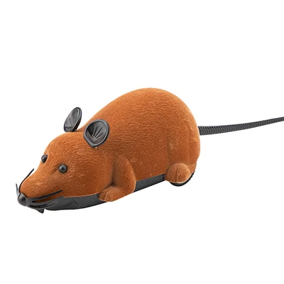 brown Мышь игрушки беспроводной RC мышки для котов игрушки пульт дистанционного управления ложная мышь Новинка RC кошка забавная игра мышь игрушки для кошек - Цвет: brown