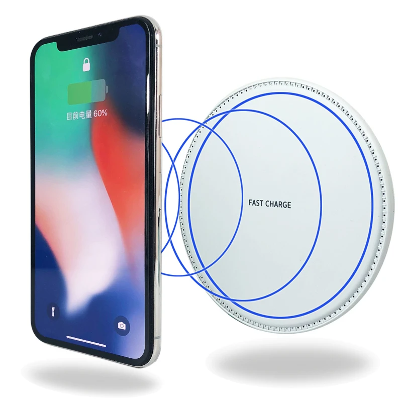 Мобильный телефон ци Беспроводной Зарядное устройство для iPhone X/8/8 плюс быстрая