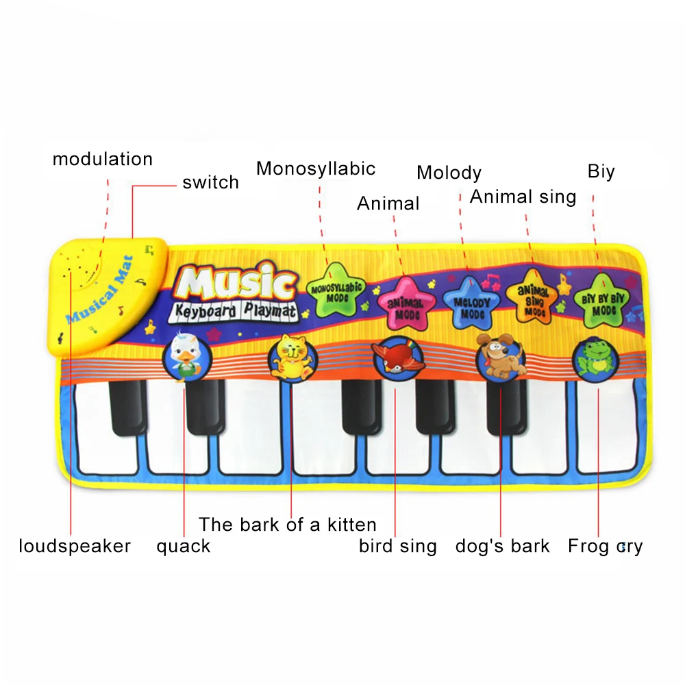 Музыкальный детский коврик музыкальный Детские Развивающие коврики младенец