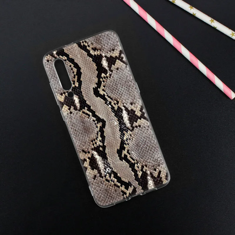 Силиконовый чехол с леопардовым принтом под змеиную кожу для Xiaomi Pocophone F1 9T 9 9SE 8 A2