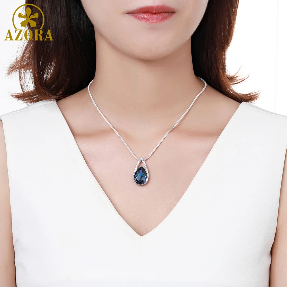Азора Новое модное в форме груши Форма ожерелье для женщин Свадебная вечеринка