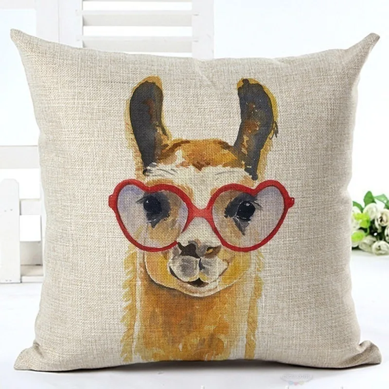 Мультяшная декоративная стильная Подушка альпака собака барсук мультяшная