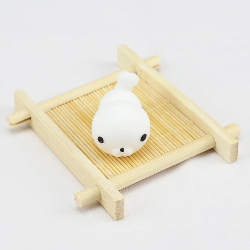 DIY одиночный мини меняющий цвет мягкий милый кот антистрессовый шар сжимающий Моти поднимающийся абрект мягкий липкий снятие стресса Забавный подарок - Цвет: white seal