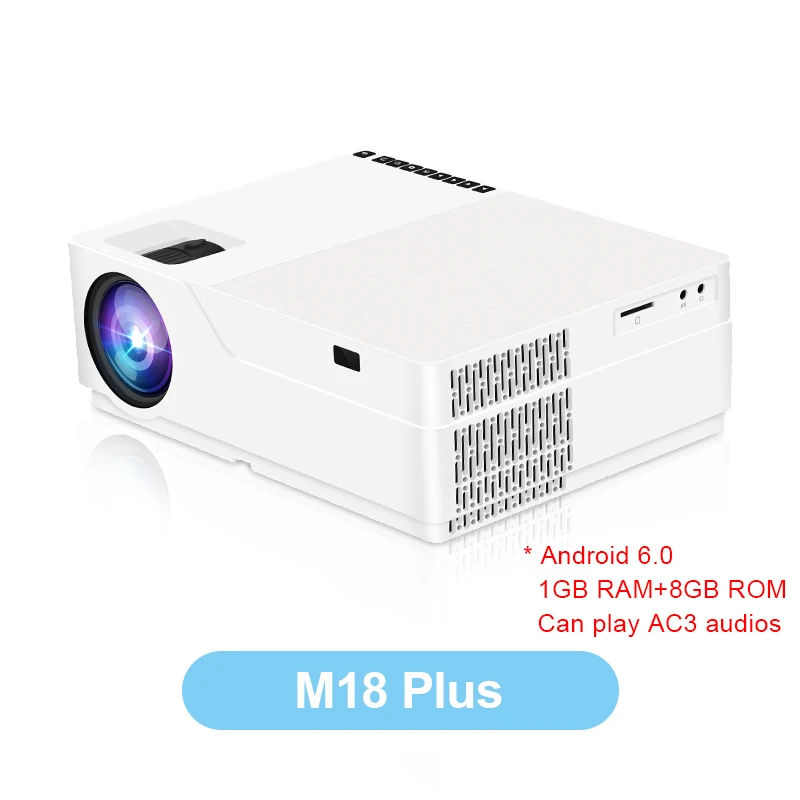 Everycom M18 собственный 1920X1080 реальный Full HD проектор домашний мультимедийный видеоигровой проектор(опционально Android WiFi AC3 - Цвет: Android version