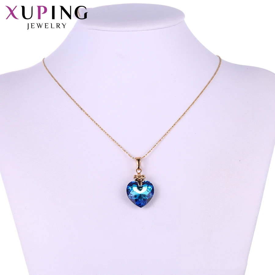Xuping ювелирные изделия подвески ожерелья в форме сердца кристаллы от Swarovski сладкий маленький свежий рождественские подарки S141.2-34072