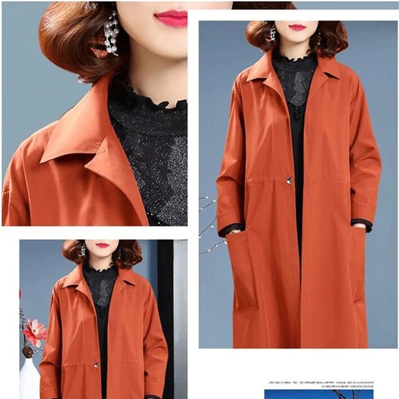 Тренчкот женский свободного покроя Длинная ветровка кардиган пальто тренчкот