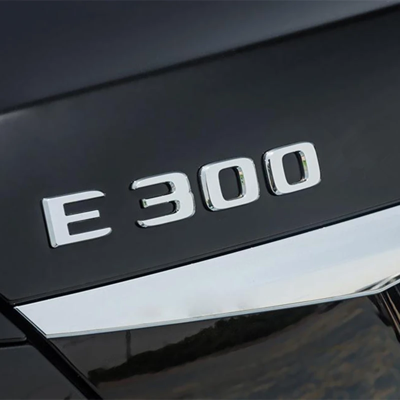 Trunk Rear Emblem Badge Chrome Letters E 200 260 for Mercedes Benz W211 W212 W213 CLASS E200 E260 E300 E320 E350 E55 4MATIC | Автомобили и