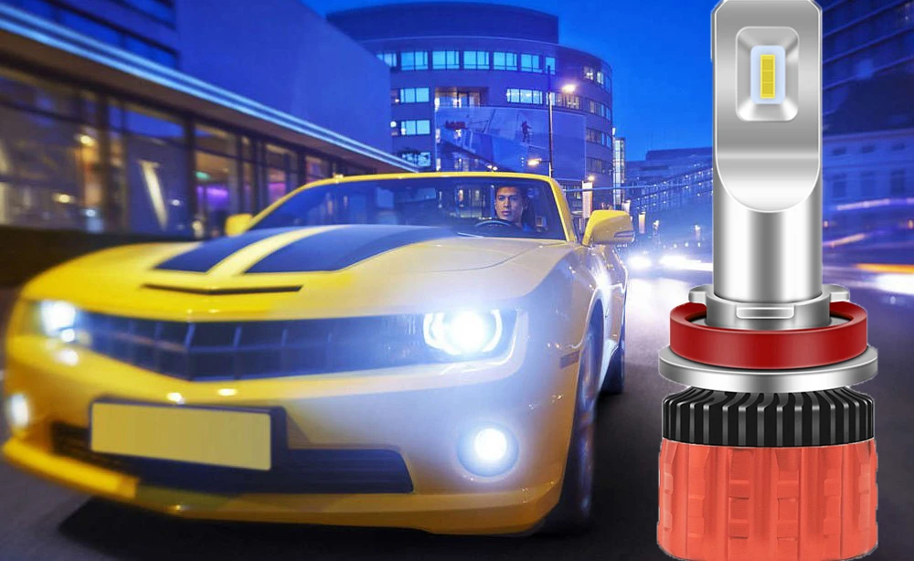 Ультрамаленькие Светодиодные Автомобильные фары H7 H4 H11 LED H8 H9 9005 9006 9012 H1