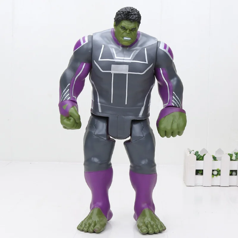 hulk opp bag Мстители эндгейм фигурка игрушка Супер Герои Капитан Америка Железный человек Человек-паук Халк Тор Росомаха танос ПВХ фигурка игрушка 30 см - Цвет: hulk opp bag