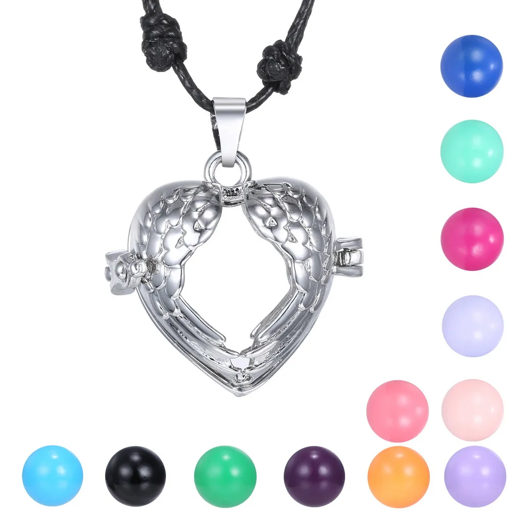 Мексиканский Ангел звонящий колокольчик с подвеской шариком ожерелье для женщин