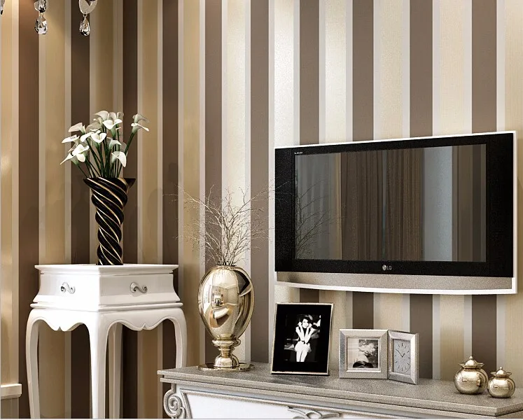 Цвет: желтый Beibehang tapete для гостиной содержит обои краткое полоса обои ТВ фоне стены papel де parede 3d папье peint - Цвет: Цвет: желтый