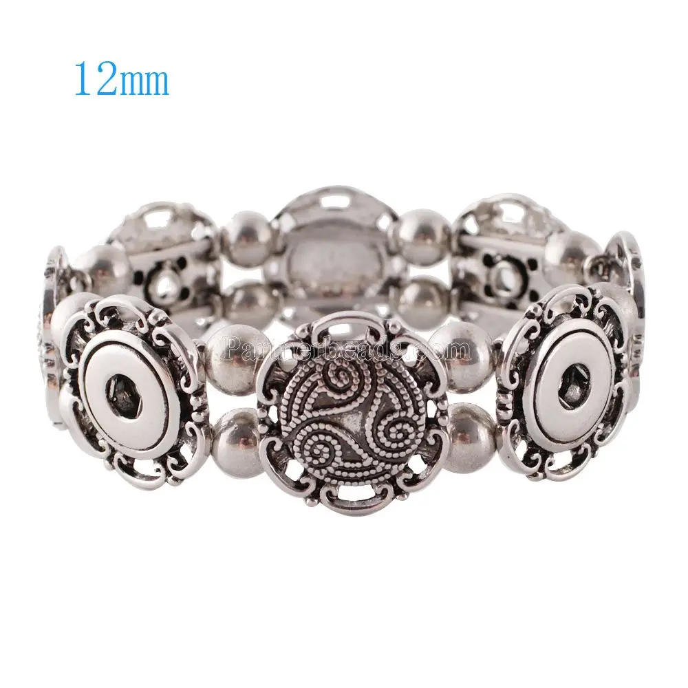 Partnerbeads 2019 Новая мода 12 мм браслет на защелке с регулировкой длины щелкает