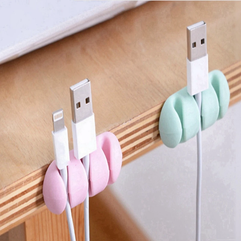 2 шт. Кабельный органайзер, силиконовый usb-кабель для передачи данных, устройство для сматывания проводов, зажимы для управления кабелем, держатель кабеля для офиса, домашнего хранения, настольный аккуратный