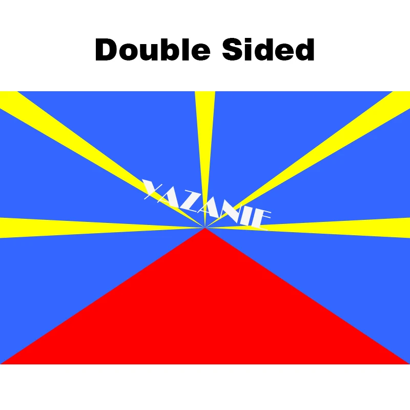 Double Sided YAZANIE Франция Мартиника Гваделупа Полинезия Гвиана Сен-Пьер и Микелон Валлис и Футуна Реюньон французские регионы флаги - Цвет: Double Sided