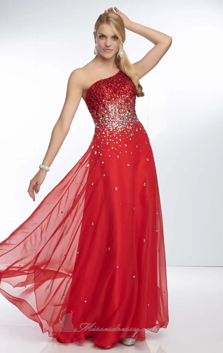 Navy pink one shoulder See Through Appliqued Floor-length A-Line Fashion Girls Csual Sexy Full Photos Cheap Evening Dress 2013 | Свадьбы и