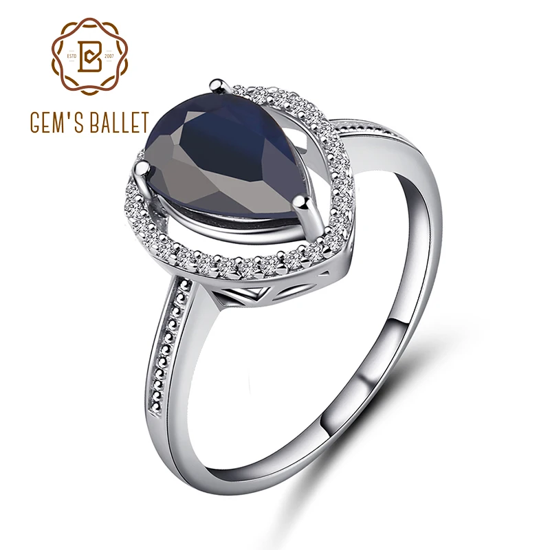 

Драгоценный камень в форме балета 1.89Ct, натуральный синий сапфир, женское ювелирное украшение из серебра