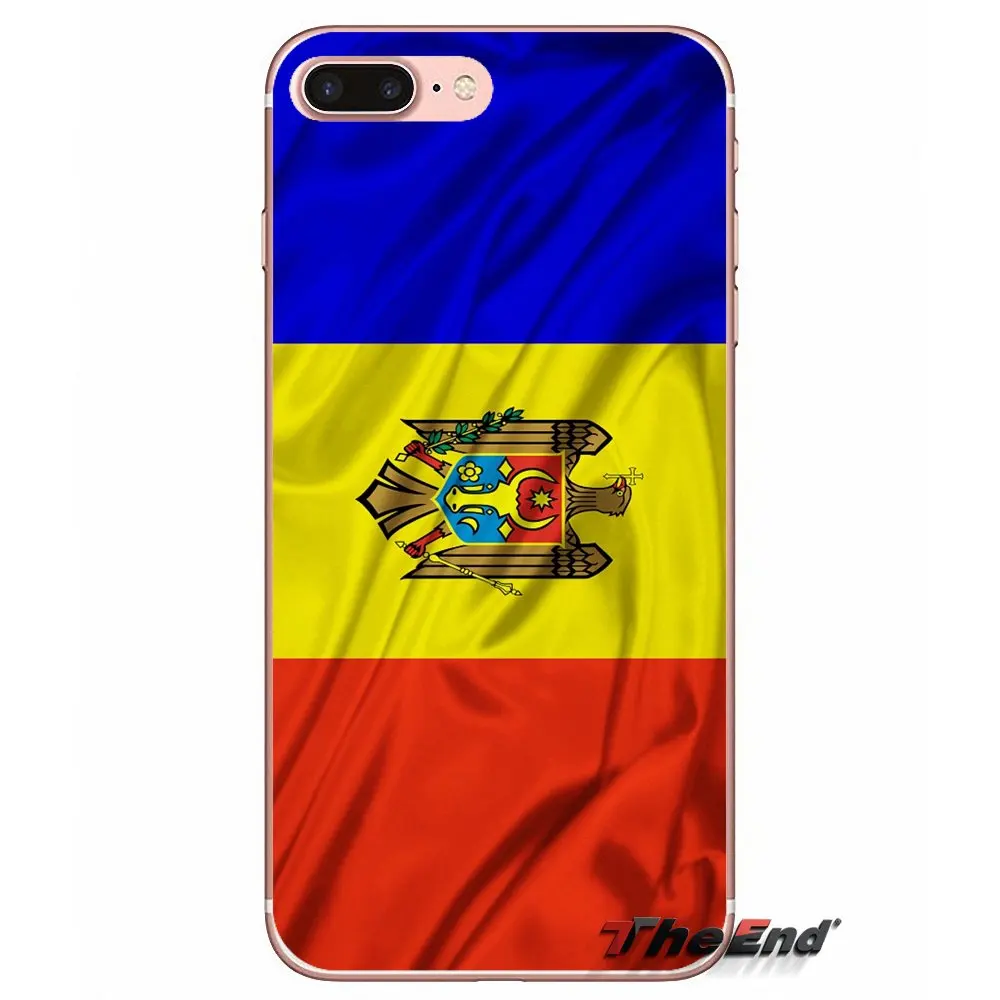 World flying флаг Молдовы MD баннер чехол для iPhone X 4 4S 5 5S 5C SE 6 6S 7 8 Plus Samsung Galaxy J1 J3 J5 J7 A3 A5 2016