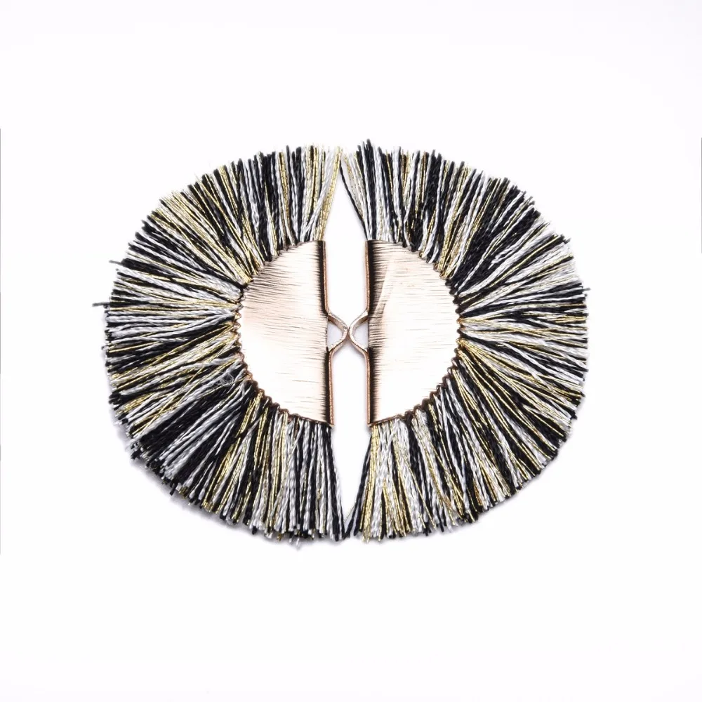 assoonas L142 4.3cm silk tassels jewelry materials accessories parts golden clip diy earrings pendants making hand made | Украшения и