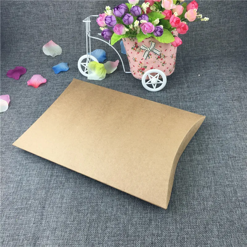 12Pcs/Lot A4 Size Brown Large Capacity Blank Kraft Paper Pillow-shaped Box Hand-held Creative Packaging Storage Cases | Украшения и