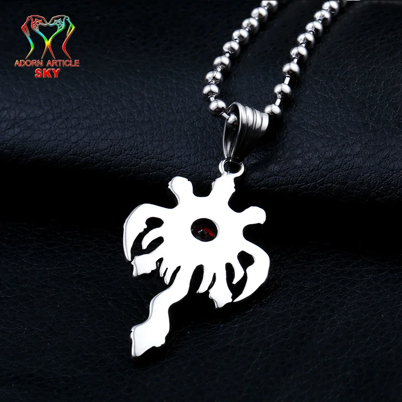 Titanium Steel Charms Spider Animal Mosaic Crystal Necklace Pendant Men's Cross Jewelry Ornaments Vintage Totem Valentine's Gift |