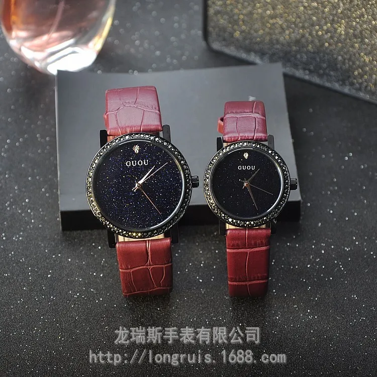 Часы наручные GUOU женские кварцевые Модные Простые повседневные