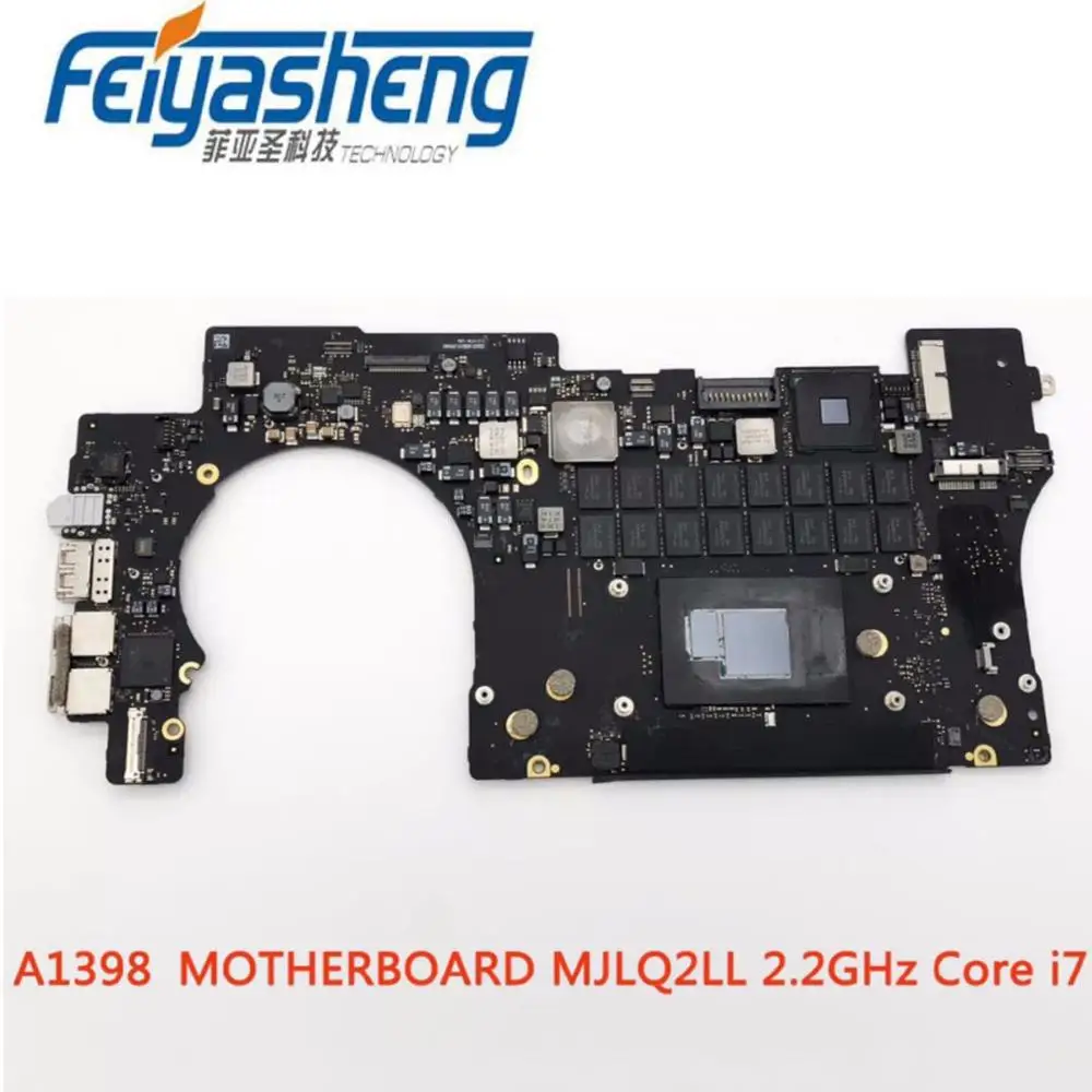 100% рабочая материнская плата A1398 для MacBook Pro 15 &quotMid 2015 MJLQ2LL 2 GHz Core i7 (4th Gen Quad-Core lntel lris)