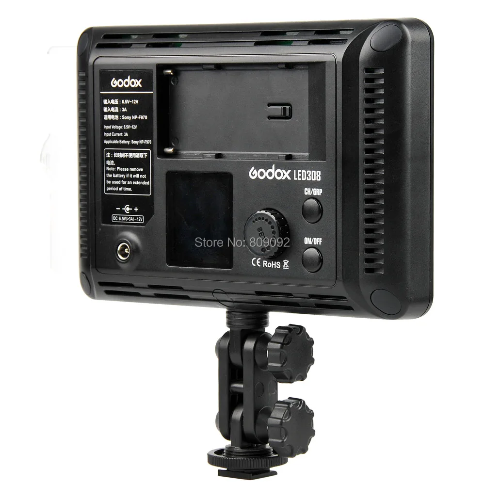 Godox светодиодный 308 светильник 3300 5600K + ручка с дистанционным управлением DSLR