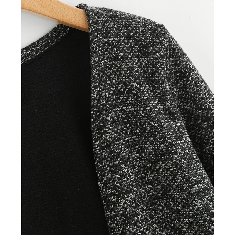 2018 Autumn Winter Coat Women Fashion Open Stitch Pockets Female Cardigans Plus Size Gray Long Sleeve Knitting Sweater Outerwear |