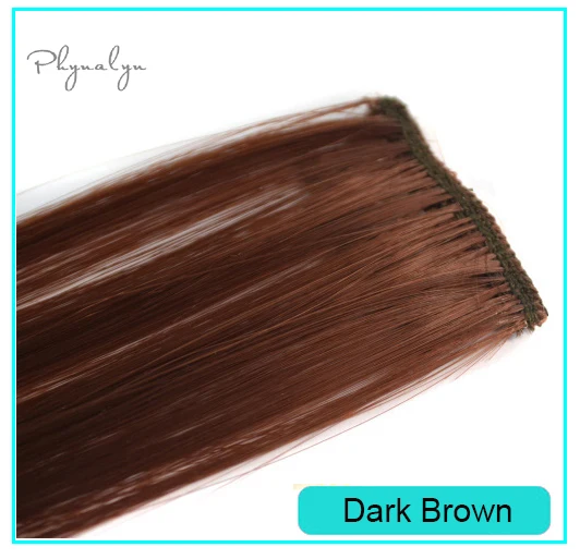 Dark Brown Синтетические волосы для наращивания для укладки волос 2 шт. заколки для прямых волос модные аксессуары для невесты - Color: Dark Brown