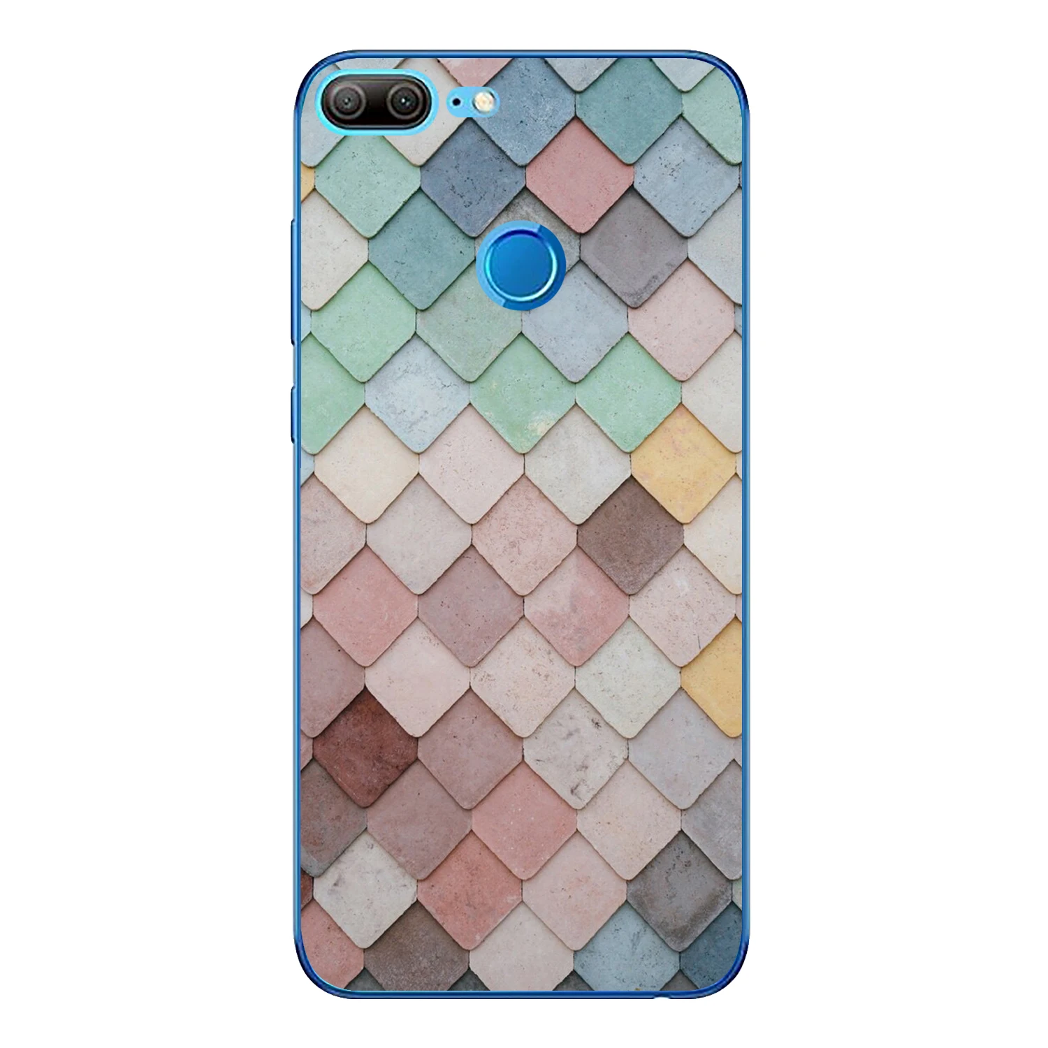For Huawei Honor 9 Lite Case Cover 5.65&quot Soft TPU Silicone Cute Happy Color Fish Scales Flower Pattern Painted Phone Back |