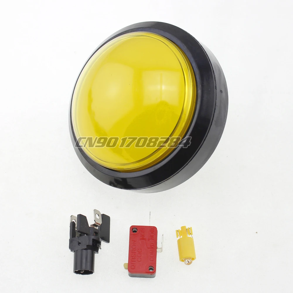 1x Semicircle Top 100mm Dome LED Illuminated Push Buttons For Arcade Pop'n Music 